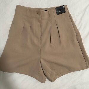 Express Tan Tailored Shorts.